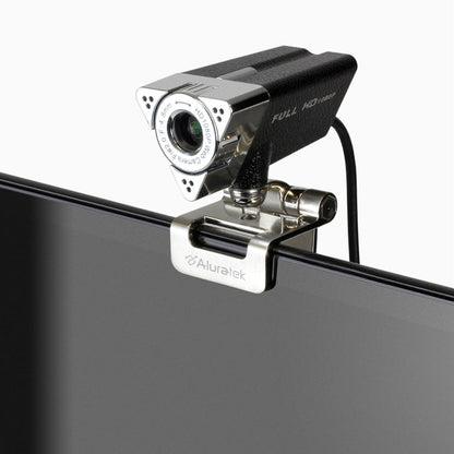Aluratek HD 1080p Webcam top angle laptop