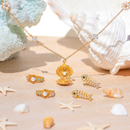 Hidden Pearl Shell Necklace