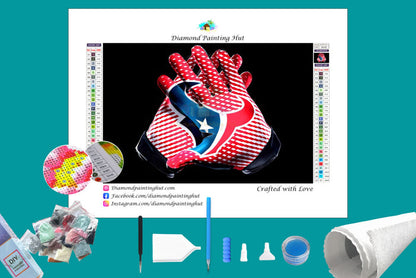 Houston Texans NFL Gloves Diamond Painting-Diamond Painting Hut
