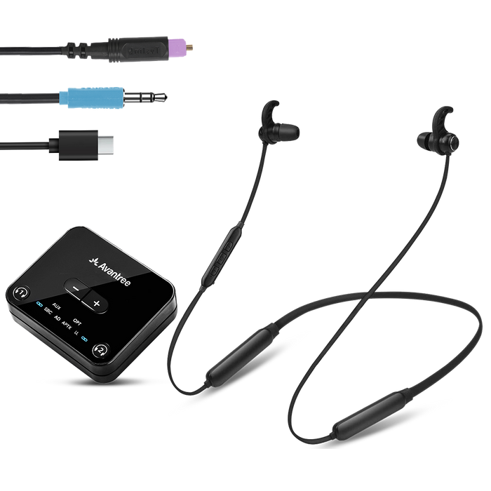 HT4186-Q Wireless Earbuds For TV Watching. supports TVs with optical, AUX (3.5mm). No HMDI