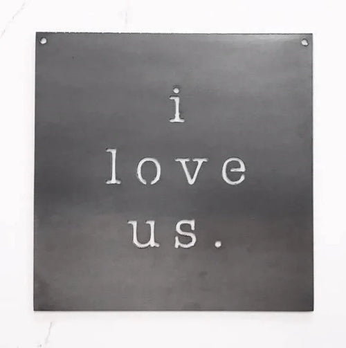 I Love Us Square Wall Decor