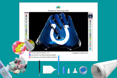 Indianapolis Colts NFL Gloves Diamond Painting-Diamond Painting Hut