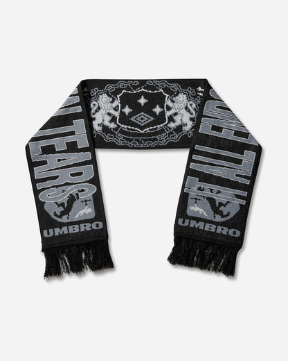 Umbro It All Ends In Tears Scarf Black Grey Gloves and Scarves Scarves and Warmneck UBMW2101YA35 BLK0028