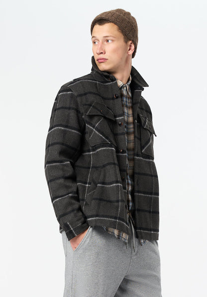 Buffalo Men Jackets Black Woven Casual Jackets Regular Fit Side Pockets