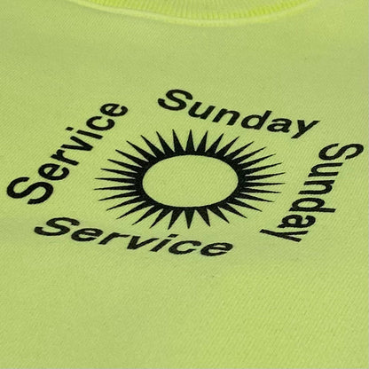 Jesus Is King 2019 Unreleased Kid's Sunday Service Crewneck In Frozen Yellow