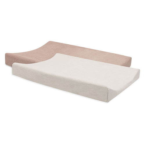Jollein - Changing Mat Cover Terry 50x70cm - Wild Rose/Ivory - 2 Pack - Mabel & Fox