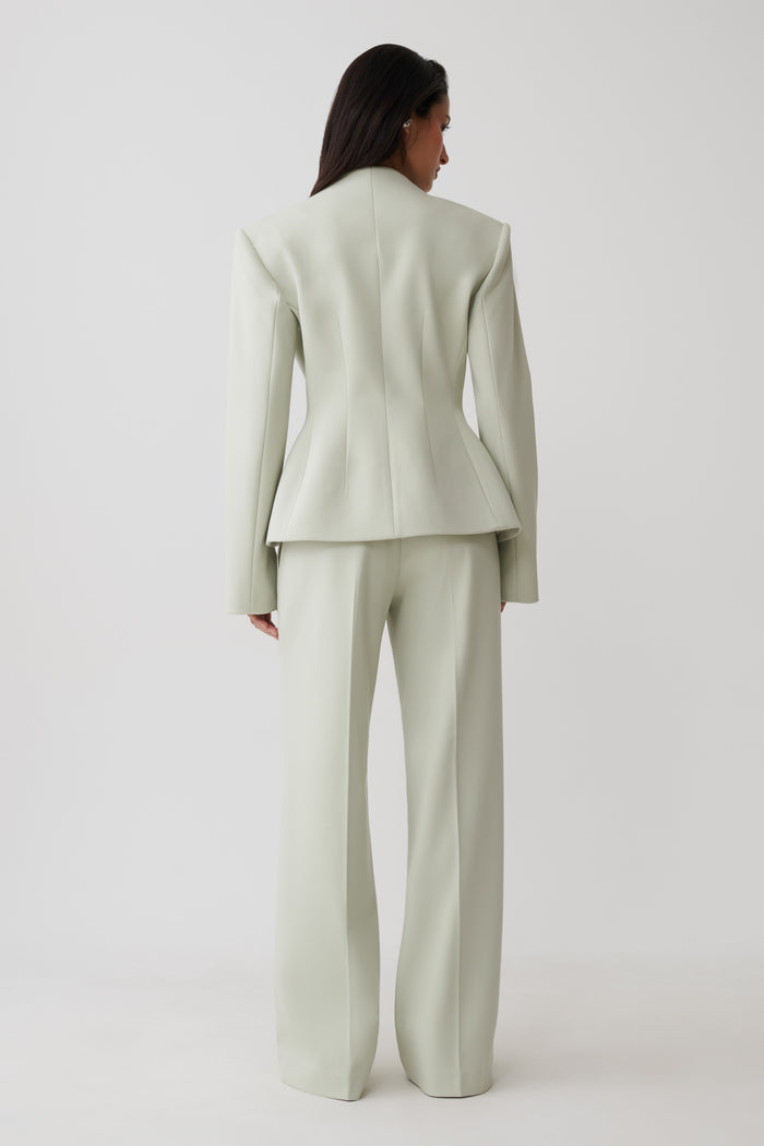 Katherine Suiting Straight Leg Pants - Sage