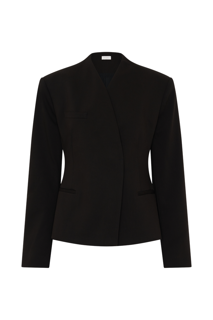 Katherine Suiting Structured Blazer - Black