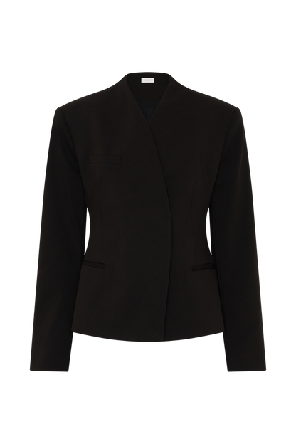 Katherine Suiting Structured Blazer - Black