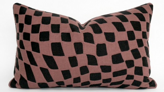 Kelly Wearstler Ionic Pillow Cover in Pinot Noir