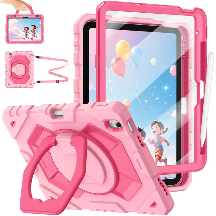 Kid-Friendly Case for iPad (A16) 11th Gen & iPad 10th Gen, Built-in Screen Protector, Rotating Stand, Shoulder Strap | Fintie