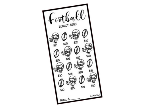 Kitty Football | Savings Insert or Cash Envelope | Square | 300