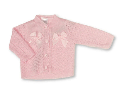 Knitted Baby Girls Cardigan with Bows - (PK6) (9-24m) BW-10-1010_24