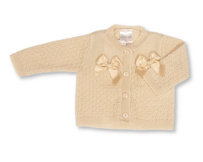 Knitted Baby Girls Cardigan with Bows - (PK6) (9-24m) BW-10-1010_24