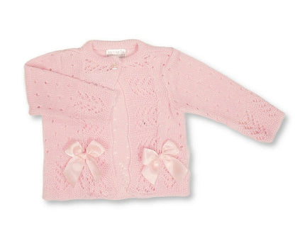 Knitted Baby Girls Cardigan with Bows - (PK6) (NB-9m) BW-10-1009_09