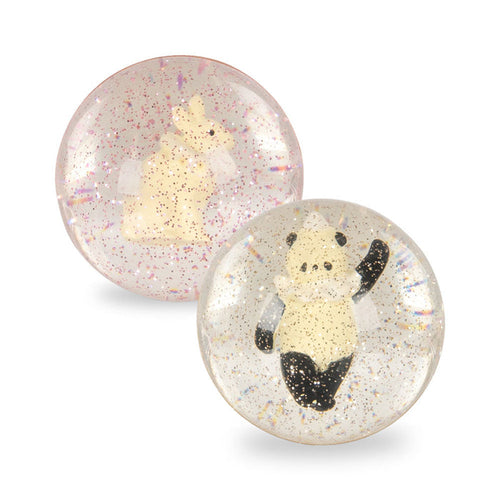Konges Slojd – Bouncing Ball Set - Bunny/Panda (2 Pack)
