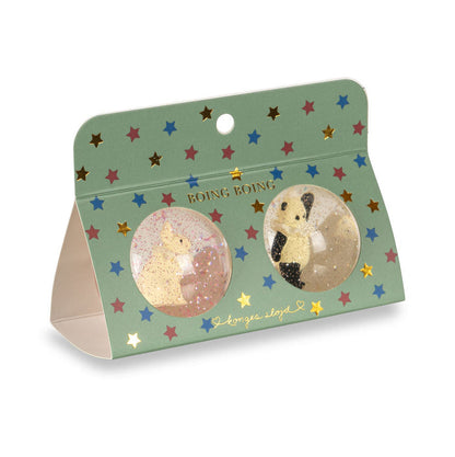 Konges Slojd – Bouncing Ball Set - Bunny/Panda (2 Pack)