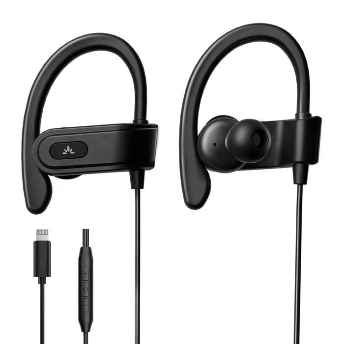 L171 Wired Lightning Earbuds for Sports & Running  with Microphone & in-Line Volume Control, Compatible with Older iPhone 11, 12, 13, 14 Models