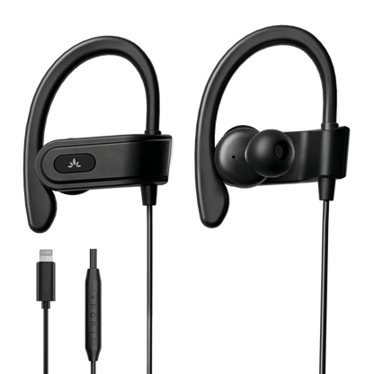L171 Wired Lightning Earbuds for Sports & Running  with Microphone & in-Line Volume Control, Compatible with Older iPhone 11, 12, 13, 14 Models
