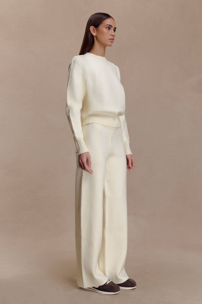 Lauren Knit Trouser - Ivory