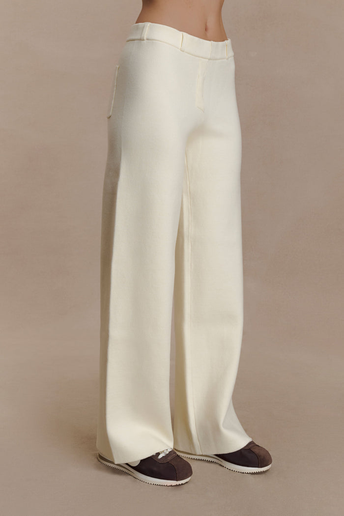 Lauren Knit Trouser - Ivory
