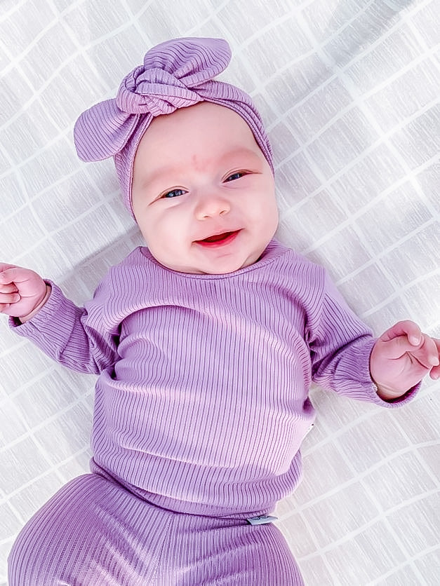 Lavender Ribbed Lounge Top