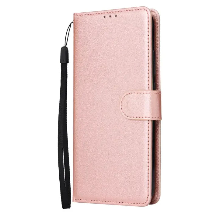 the pink leather wallet case for the samsung s9