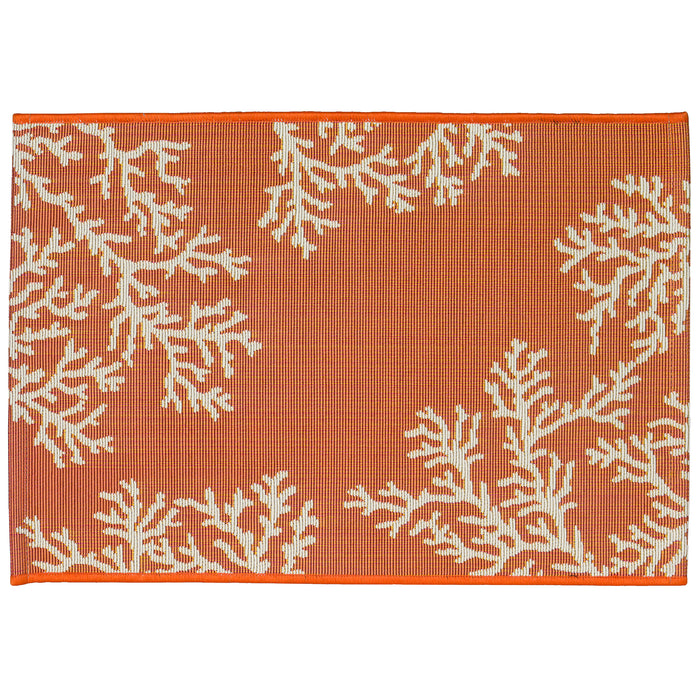 Liora Manne Esencia Coral Edge Indoor Outdoor Mat Sunset