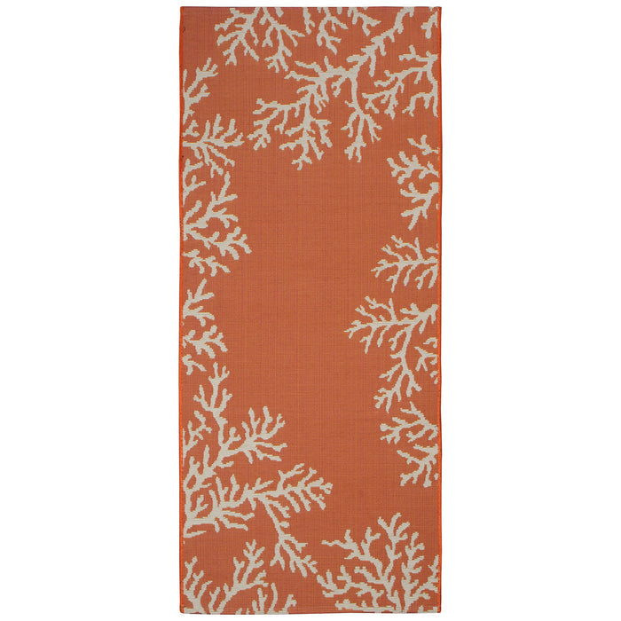 Liora Manne Esencia Coral Edge Indoor Outdoor Mat Sunset