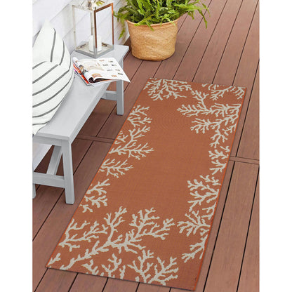 Liora Manne Esencia Coral Edge Indoor Outdoor Mat Sunset