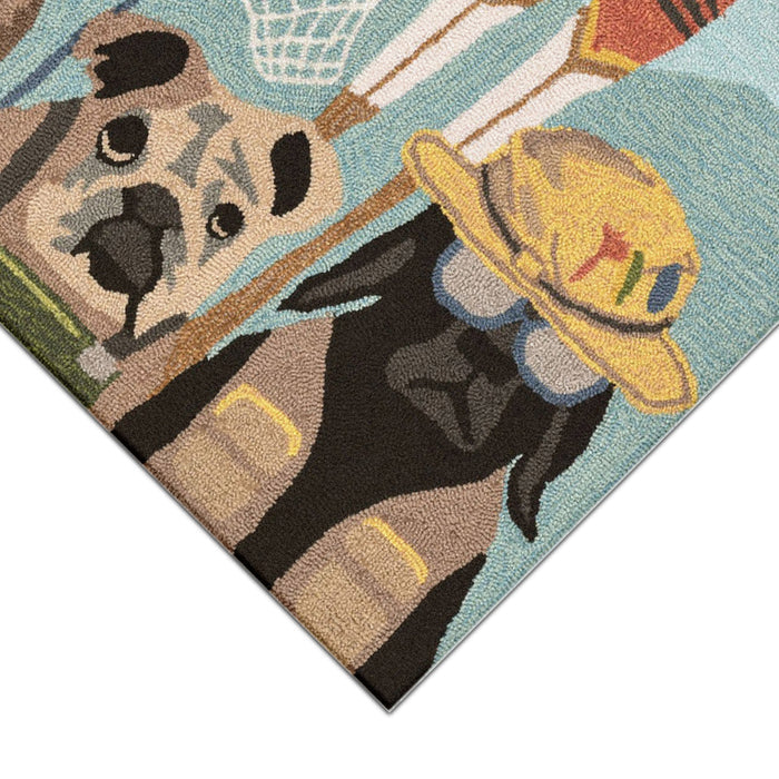 Liora Manne Frontporch Fishing Patrol Indoor Outdoor Area Rug Dk Multi