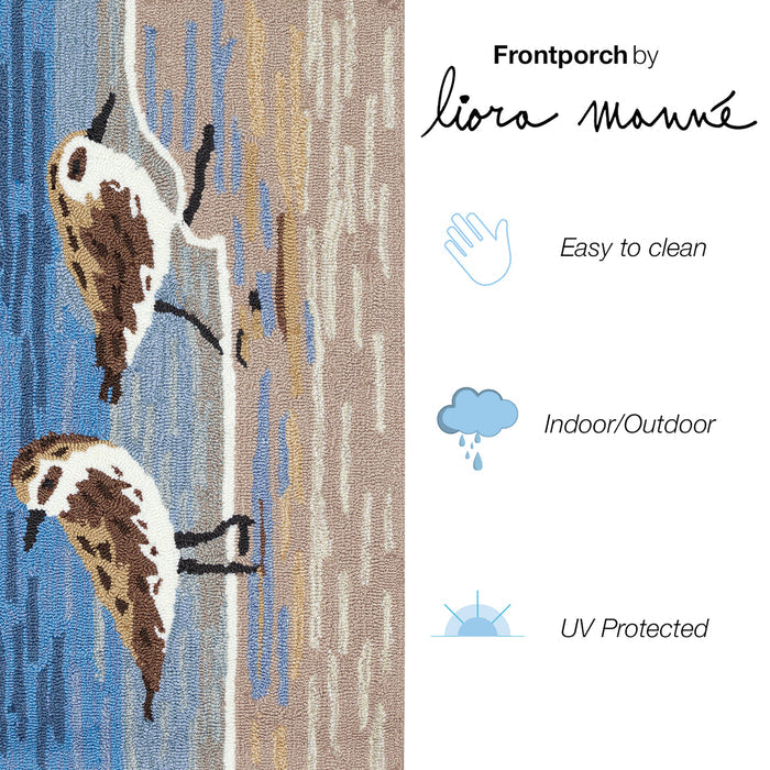 Liora Manne Frontporch Sandpipers Indoor Outdoor Rug Lake