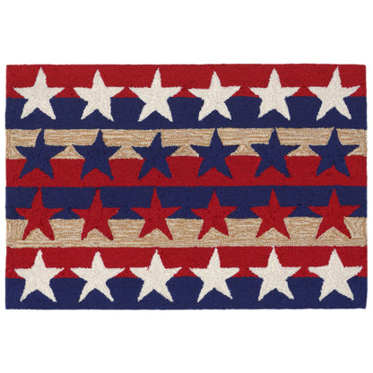 Liora Manne Frontporch Stars & Stripes Indoor Outdoor Area Rug Americana