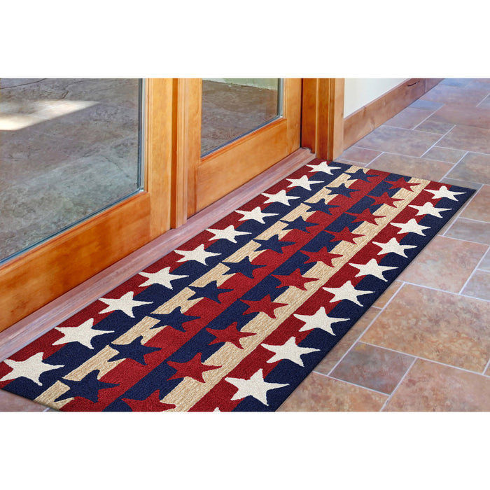 Liora Manne Frontporch Stars & Stripes Indoor Outdoor Area Rug Americana