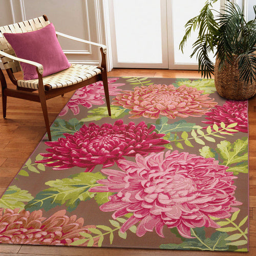 Liora Manne Marina Mum Indoor Outdoor Area Rug Fuchsia