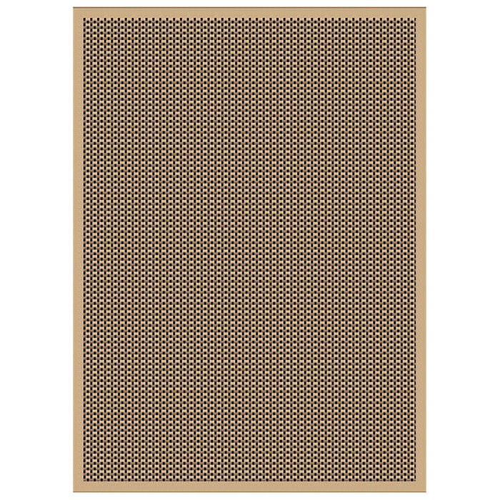 Liora Manne Monterey Basket Indoor Outdoor Area Rug Black