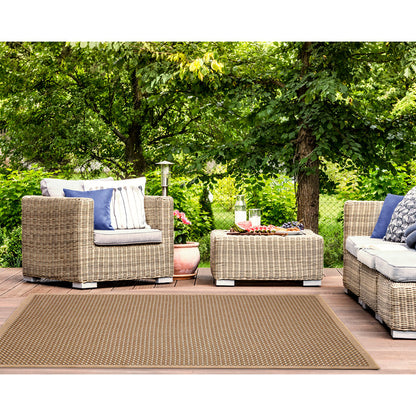 Liora Manne Monterey Basket Indoor Outdoor Area Rug Black