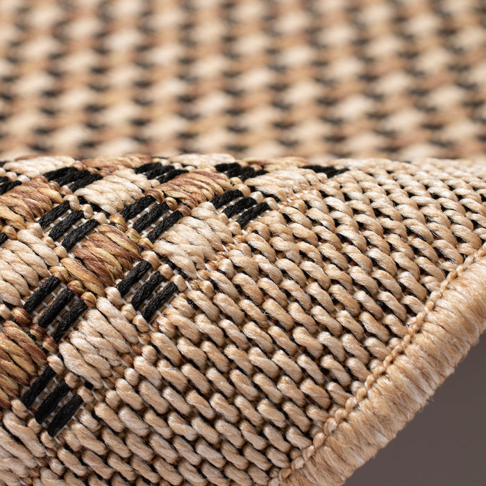 Liora Manne Monterey Basket Indoor Outdoor Area Rug Black