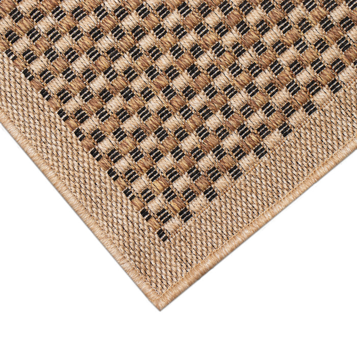 Liora Manne Monterey Basket Indoor Outdoor Area Rug Black