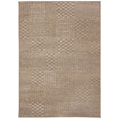 Liora Manne Orly Patchwork Indoor Outdoor Area Rug Natural