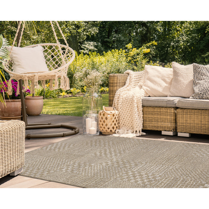 Liora Manne Orly Patchwork Indoor Outdoor Area Rug Natural