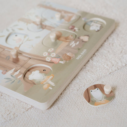 Little Dutch - Wooden Sound Puzzle - Forest Friends - Mabel & Fox