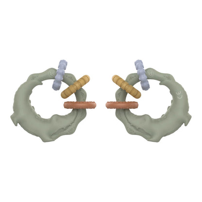 Little Dutch – Crocodile Silicone Teether – Safari Friends