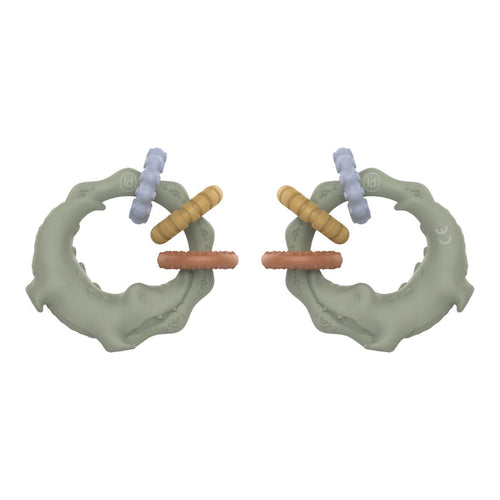Little Dutch – Crocodile Silicone Teether – Safari Friends