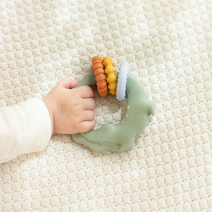 Little Dutch – Crocodile Silicone Teether – Safari Friends
