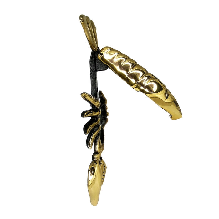 Side view of a brass knocker