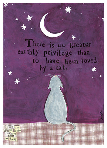 Loved By A Cat Card