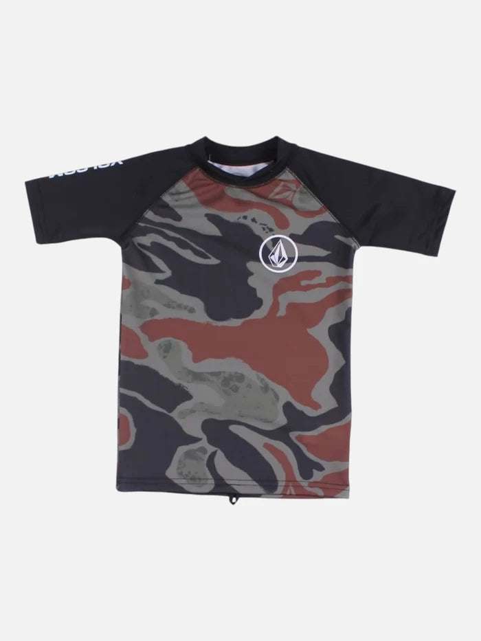 Lycra Volcom Solid Camo Niño Verde Camuflado
