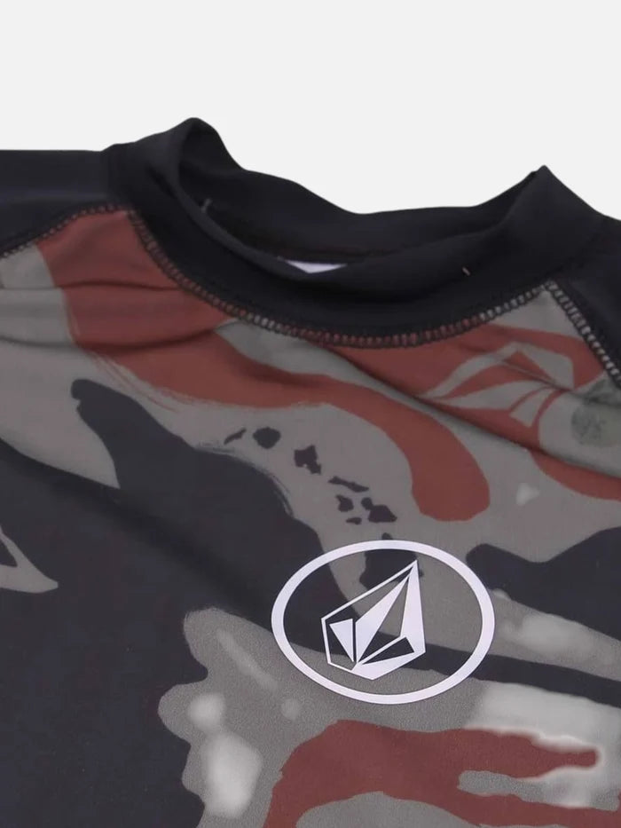 Lycra Volcom Solid Camo Niño Verde Camuflado