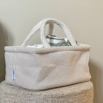 Mabel & Fox - Teddy Nappy Caddy - Milk - Mabel & Fox